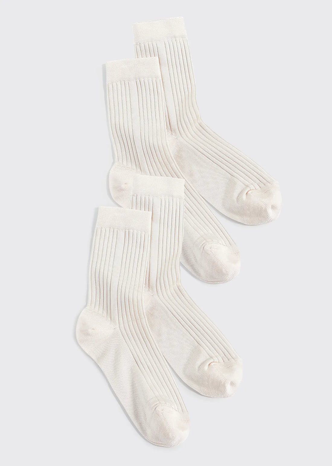 silky ribbed socks