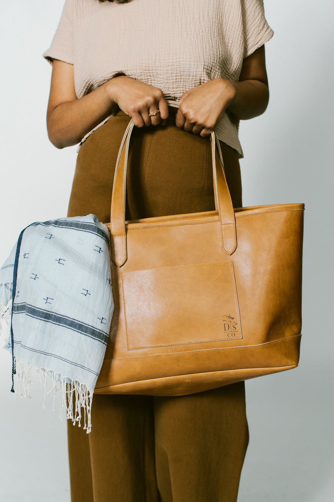 dreamers leather tote