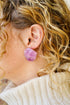 machete sculpture studs in orchid | slow fashion at basic.  